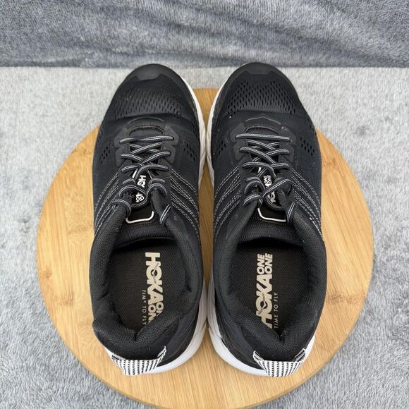 Hoka One One Clifton 6 Wide Shoes Mens Size 10 2E Black Running 1102876 BWHT main image 8